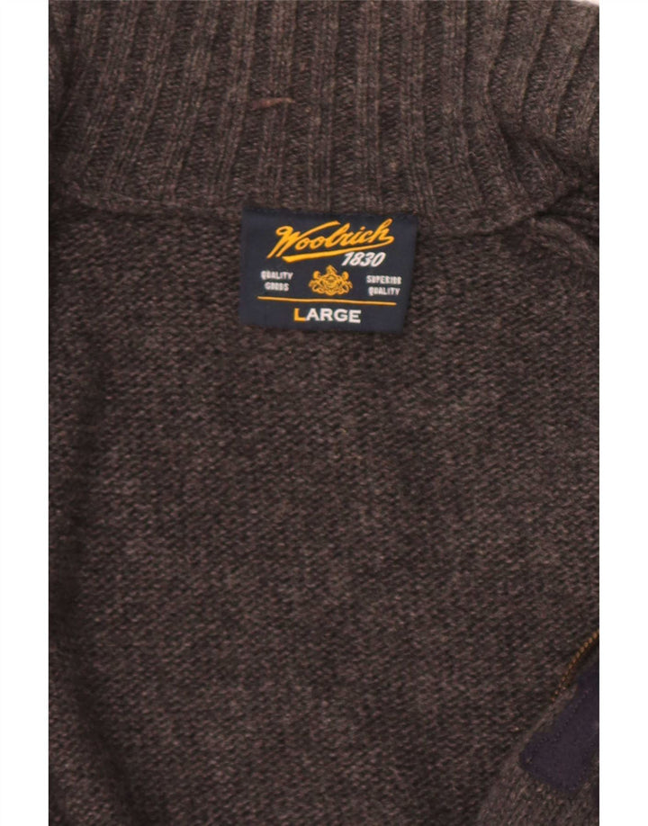 Woolrich Herren-Cardigan mit Grafik, Größe L, Grau