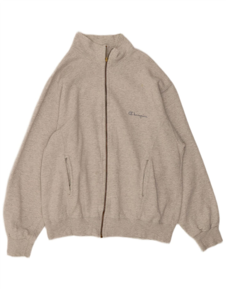 CHAMPION Herren-Trainingsanzug-Oberjacke aus mittelgrauer Baumwolle