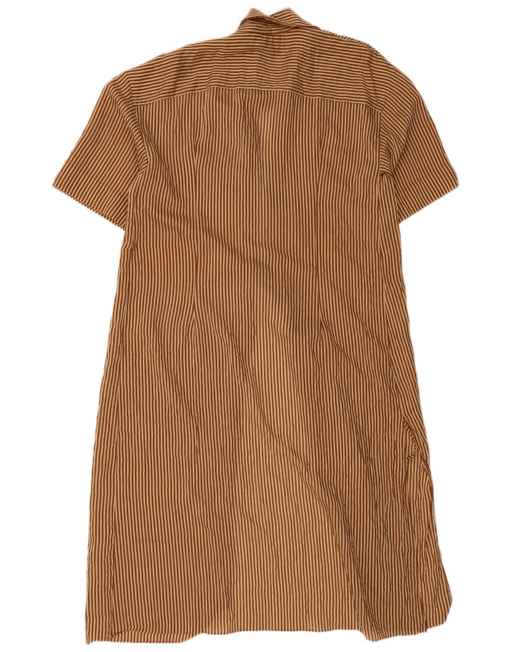 Übergroßes Robe-Kleid für Damen von Zara, Gr. 10, klein, braun, Nadelstreifen