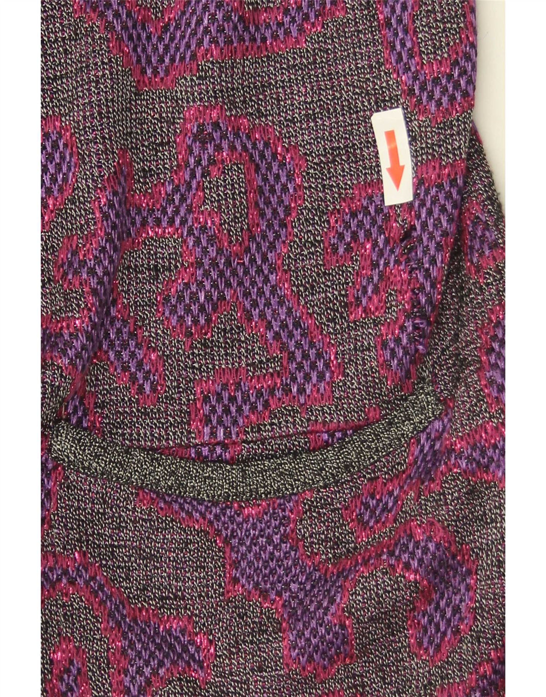 Di Bari Damen-Strickjacke mit abstraktem Muster, IT 40, klein, Lila
