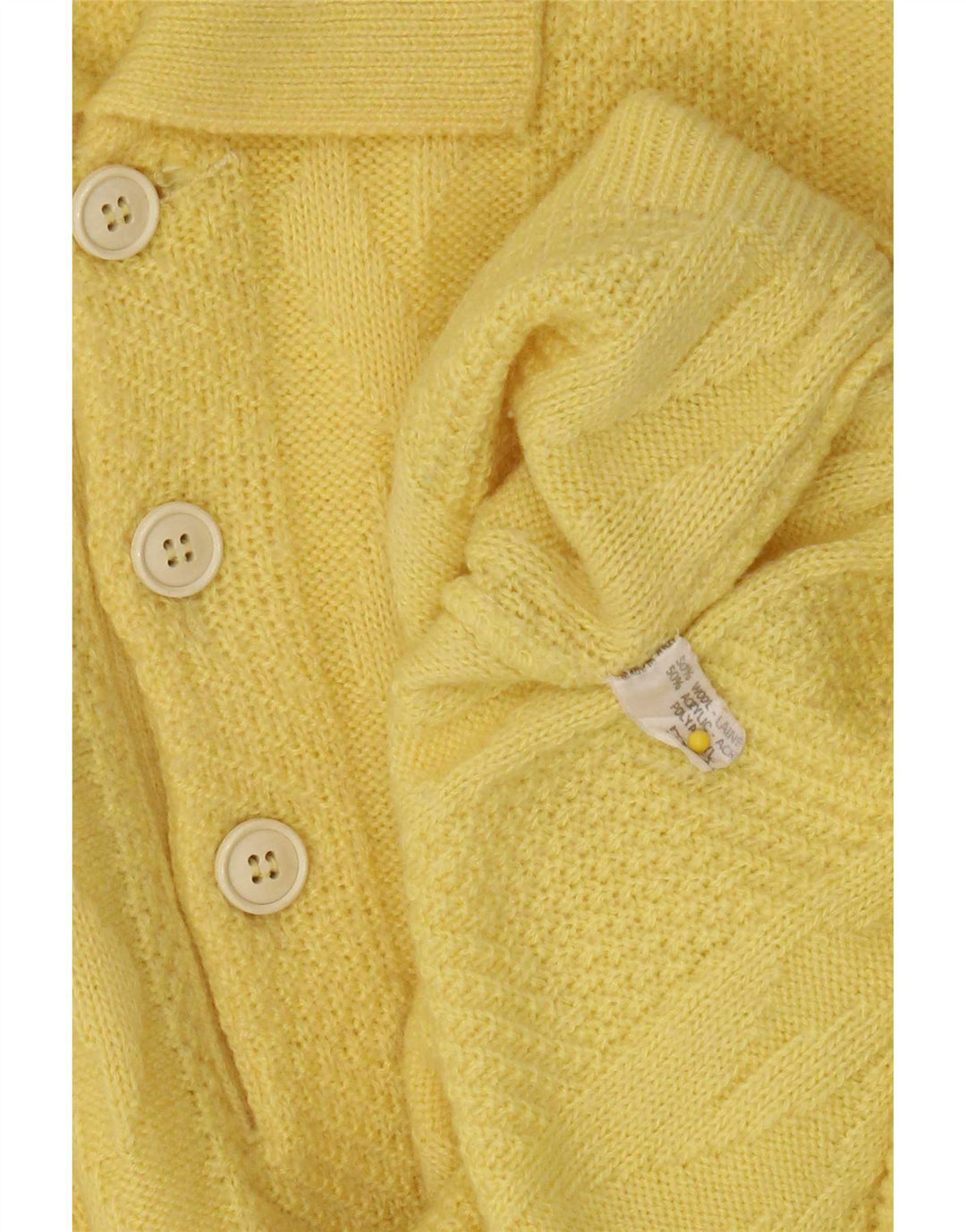 Vintage Herren Rollkragenpullover Pullover Große gelbe Wolle