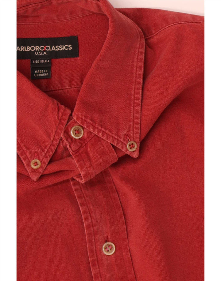Marlboro Classics Herrenhemd, klein, aus roter Baumwolle
