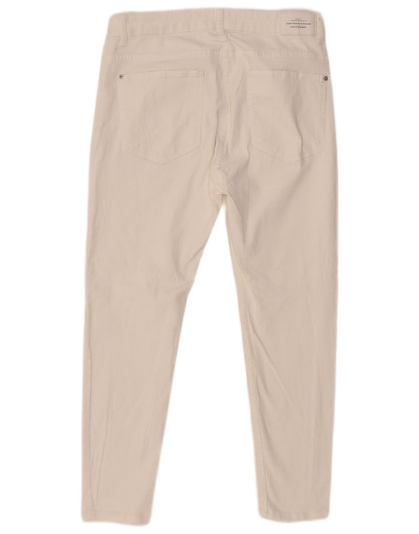 Zara Womens Distressed Skinny Jeans EU 46 XL W36 L27 White