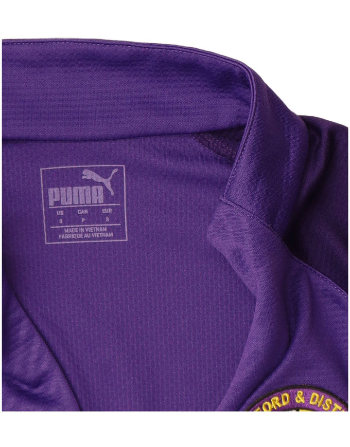 PUMA Herren-Trainingsanzug mit grafischem Reißverschluss und Rundhalsausschnitt, klein, lila, geometrisch