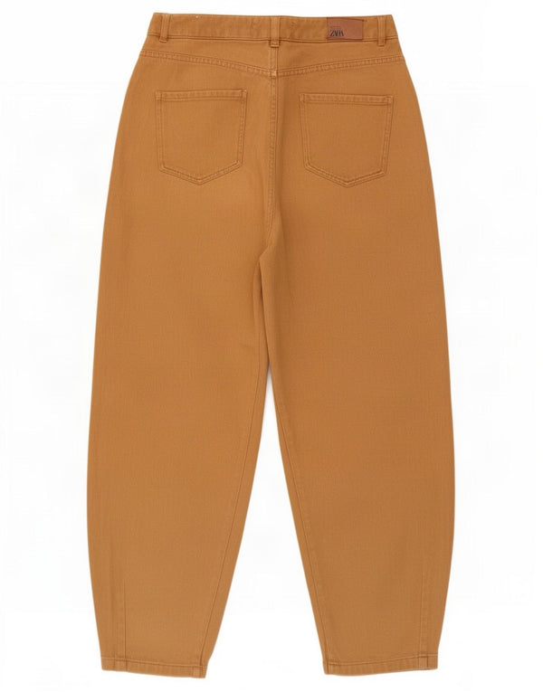 Zara Herren Tapered Cropped Jeans EU 40 Medium W30 L22 Beige Baumwolle