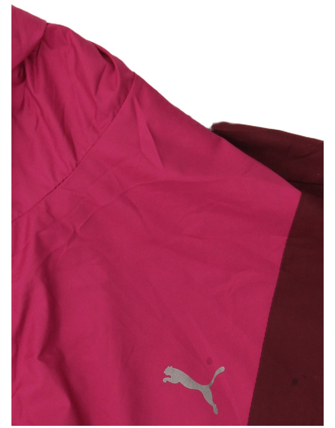 PUMA Damen Übergroße Kapuzen-Regenjacke UK 10 Small Pink Colourblock