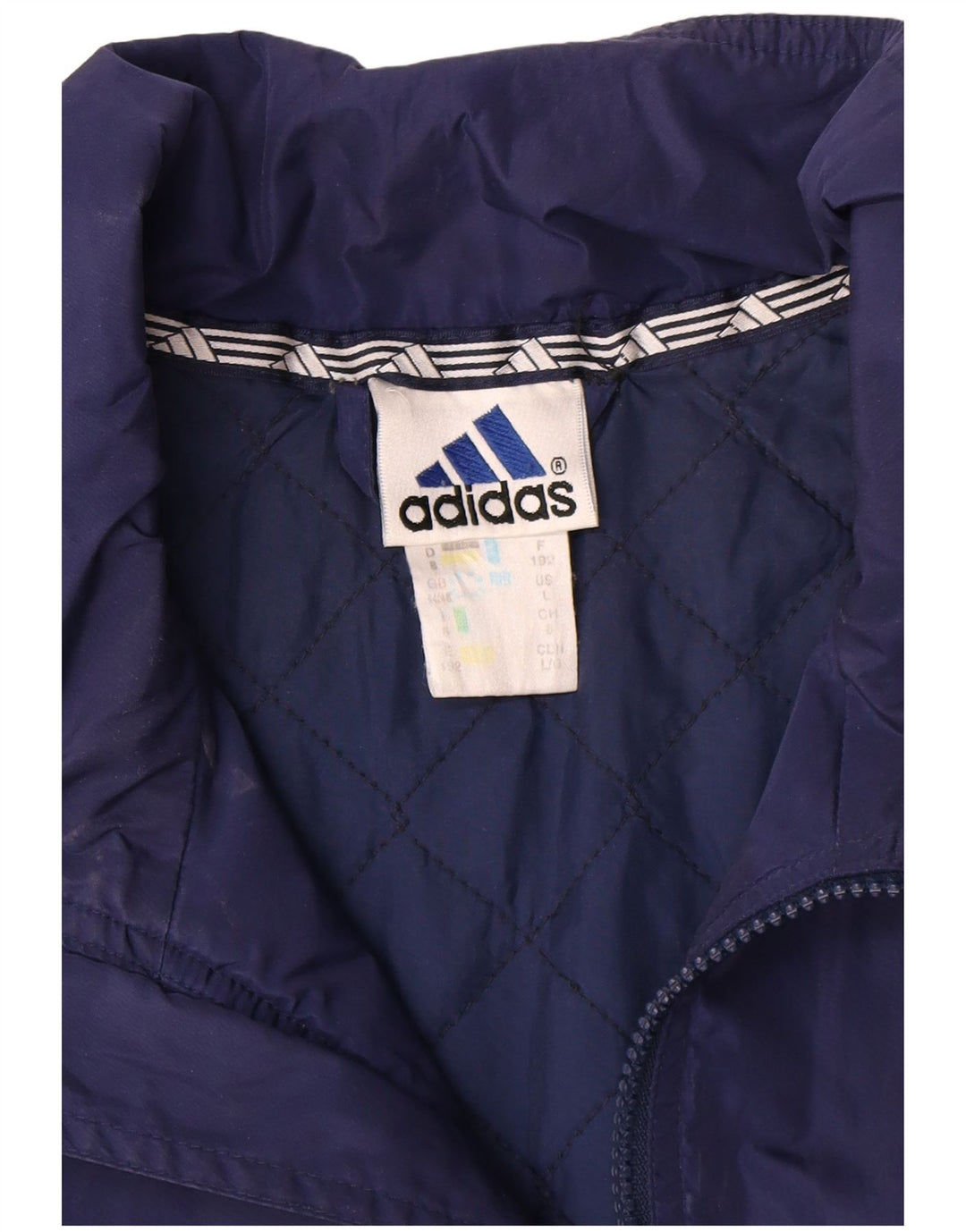 Adidas Herren Windjacke UK 44/46 Large Marineblau Polyamid