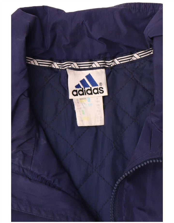 Adidas Herren Windjacke UK 44/46 Large Marineblau Polyamid