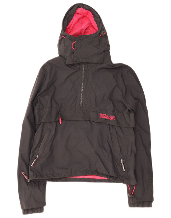 Superdry Damen The Windcagoule Hooded Windjacke UK 16 Large Grau