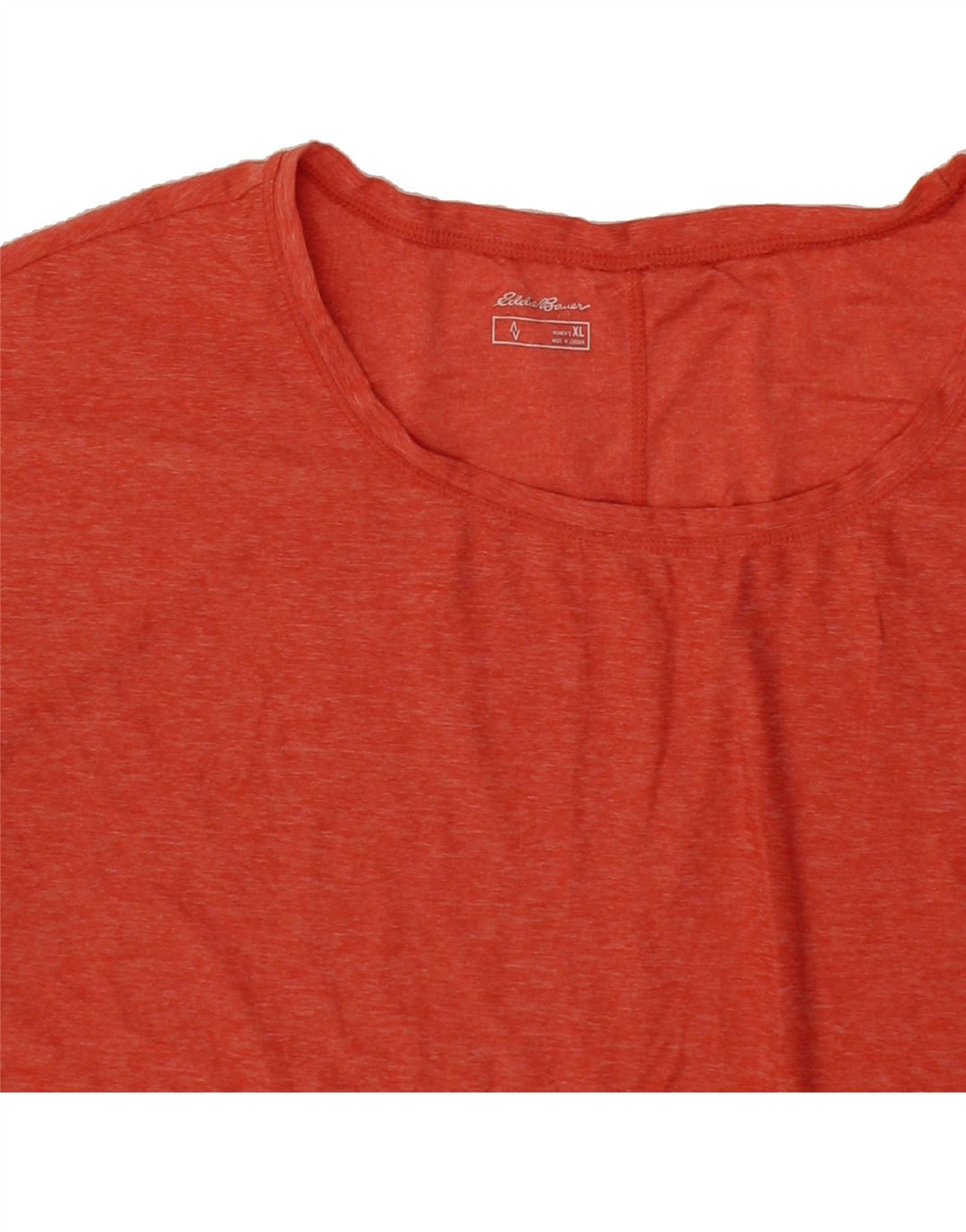 EDDIE BAUER Womens T-Shirt Top UK 18 XL Orange Flecked Polyester Vintage Eddie Bauer and Second-Hand Eddie Bauer from Messina Hembry 