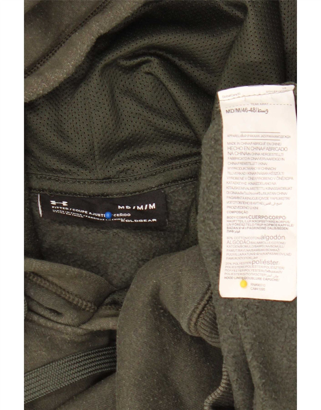 Under Armour Herren Cold Gear Kapuzenpullover, mittlere Khaki-Baumwolle