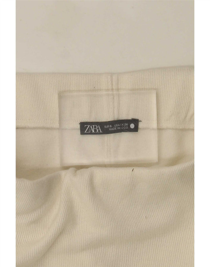Zara Damen Midirock Small W26 Off White