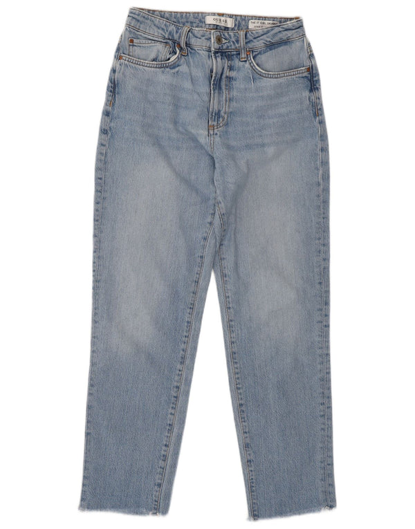 Guess Skinny Straight Jeans für Mädchen mit hoher Taille, 11–12 Jahre, W26 L27, Blau
