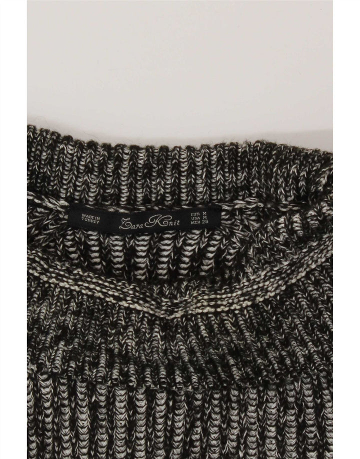 Langer Rollkragenpullover für Damen von Zara, Gr. 14, Mittelgrau meliert