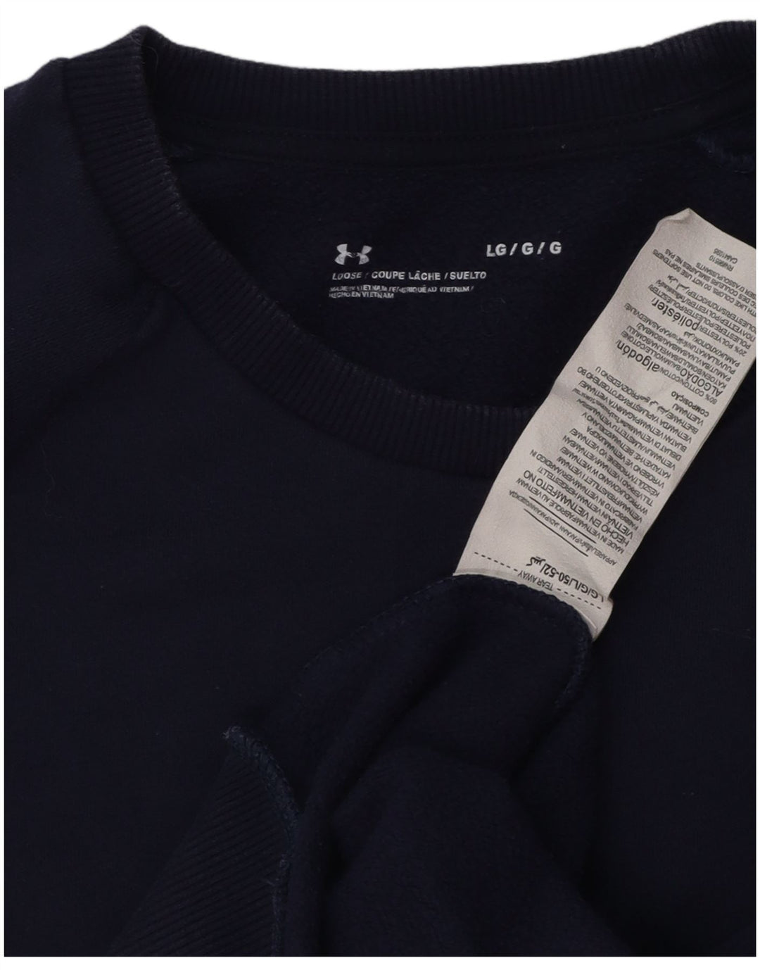 Under Armour Herren-Sweatshirt-Pullover, große marineblaue Baumwolle