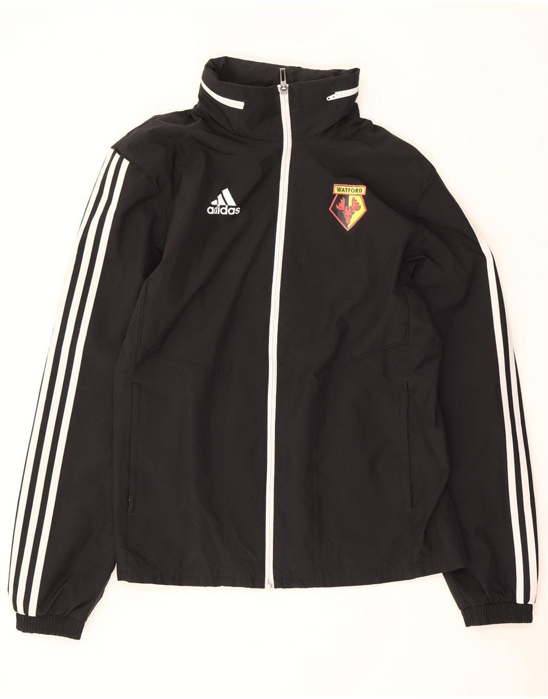 Adidas Herren Watford Kapuzen-Trainingsanzug, Jacke, Größe S, Schwarz, Polyester