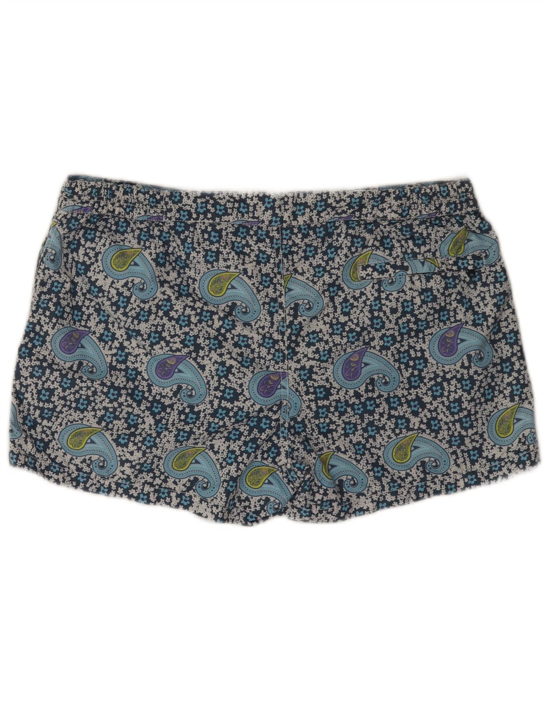 MC2 SAINT BARTH Herren-Badeshorts, groß, blaues Paisley-Polyamid