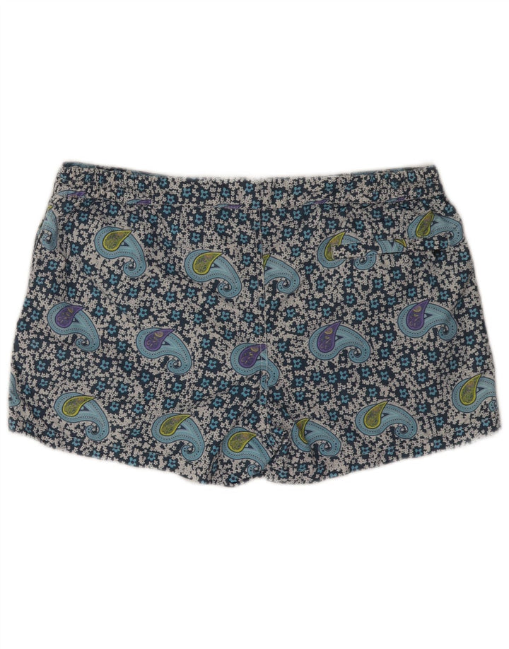 MC2 SAINT BARTH Herren-Badeshorts, groß, blaues Paisley-Polyamid