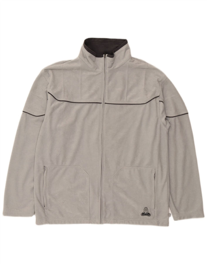 Lotto Herren-Trainingsanzug-Oberteiljacke UK 42/44 XL Graues Polyester