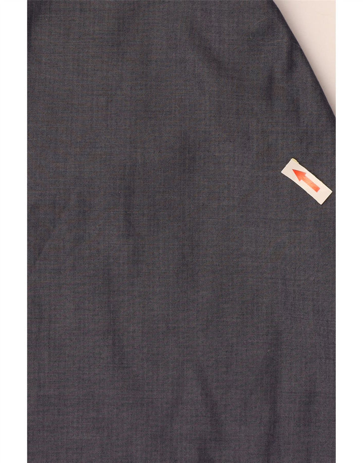 Calvin Klein Jeans Herrenhemd Größe 15 1/2 Mittel Marineblau Fischgrätenmuster