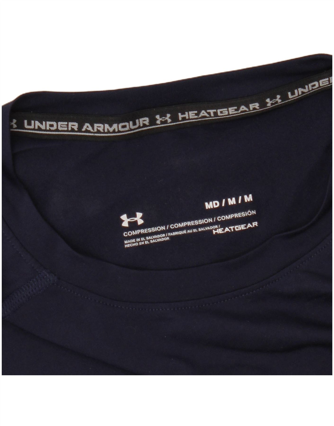 Under Armour Herren Heat Gear T-Shirt Top Medium Marineblau Synthetik