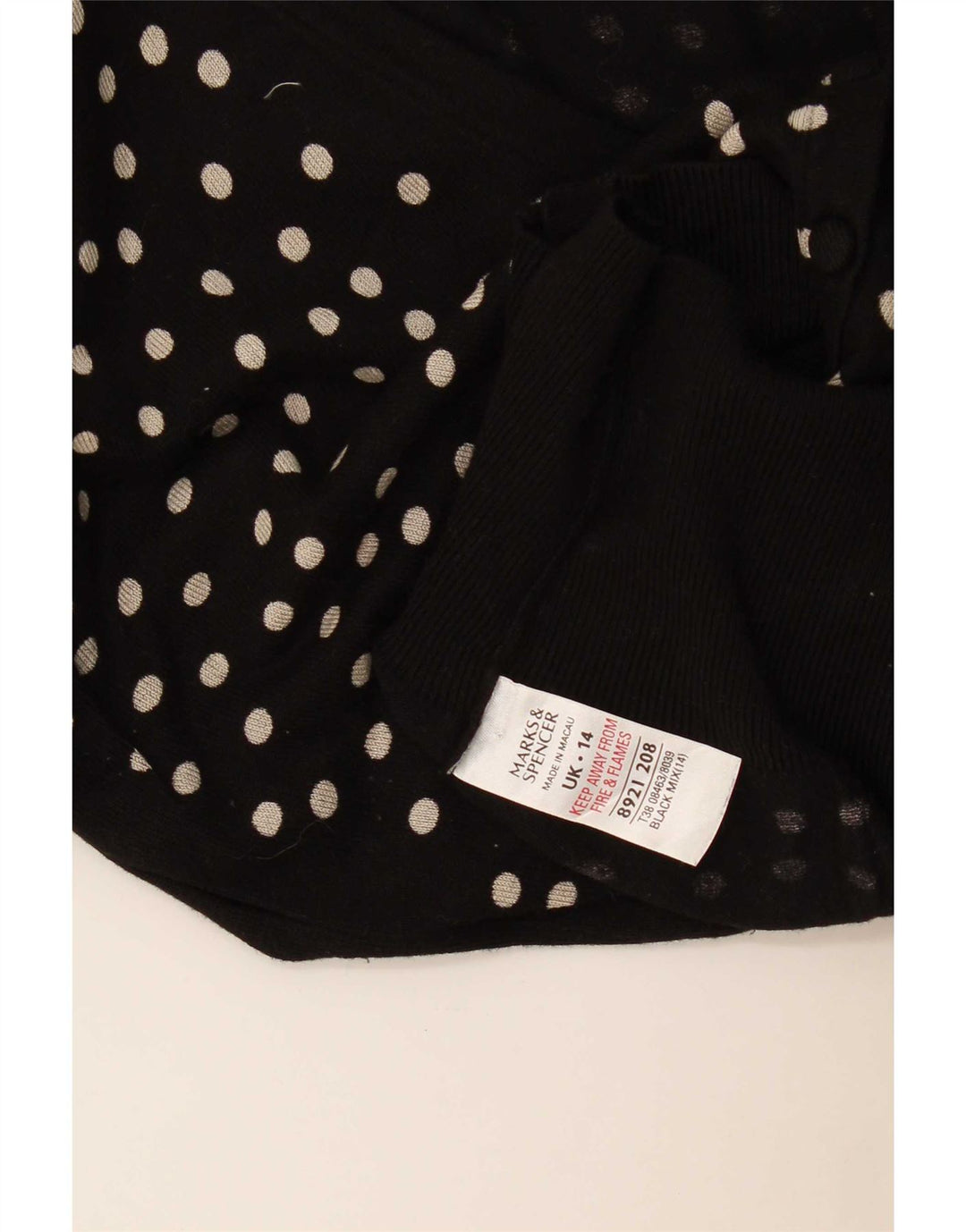Marks & Spencer Damen-Cardigan, Gr. 14, mittelschwarz gefleckt