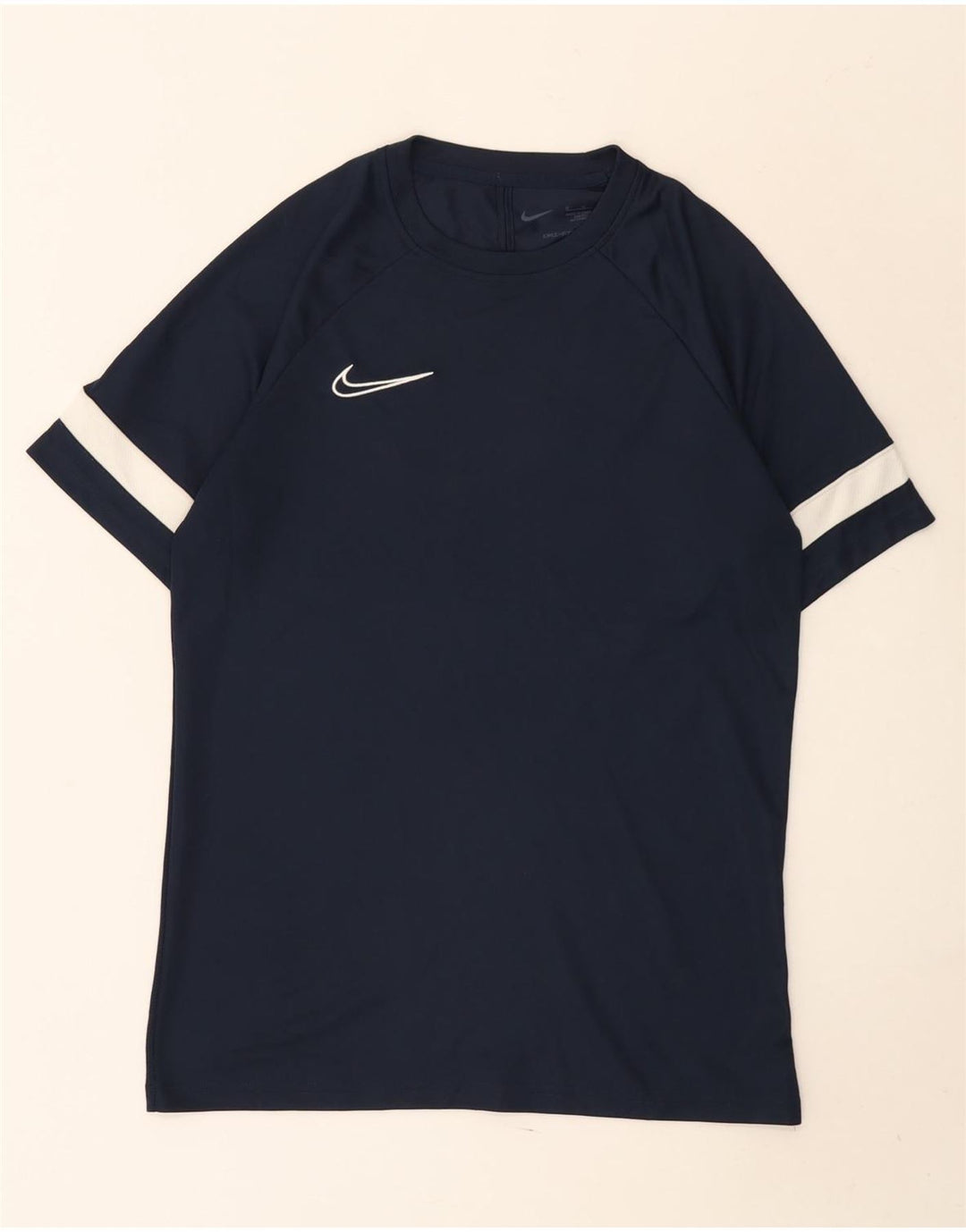 Nike Herren Dri Fit T-Shirt-Oberteil, mittelgroß, Marineblau, Farbblock