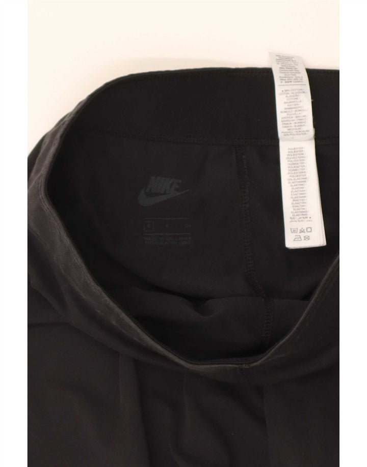 Nike Womens Graphic Leggings UK 8 Small Schwarz Baumwolle