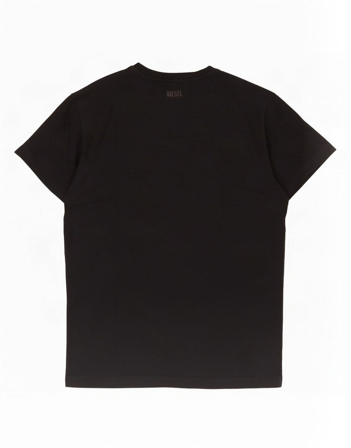 Diesel Herren Grafik T-Shirt Top 2XL Schwarz Baumwolle