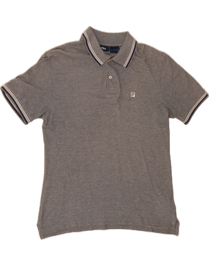 FILA Mens Polo Shirt Small Grey Cotton Vintage Fila and Second-Hand Fila from Messina Hembry 