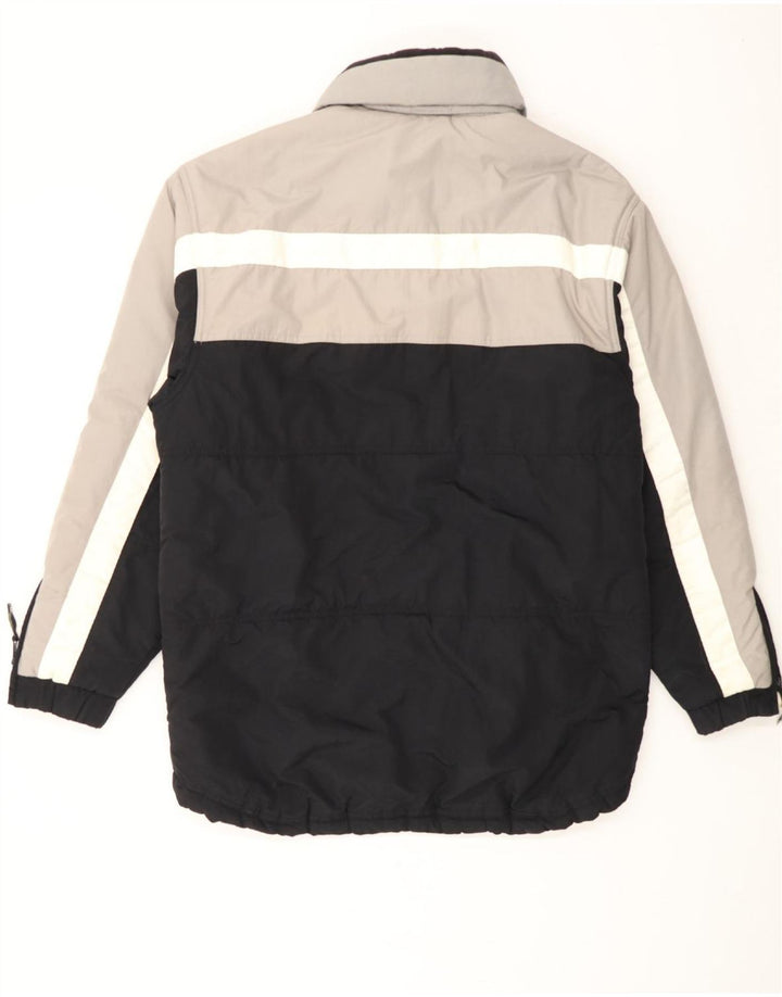 FILA Wattierte Herrenjacke UK 38 Mittelschwarzes Colourblock-Polyamid