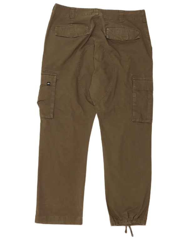 NIKE Damen gerade Cargohose W34 L27 Khaki Baumwolle