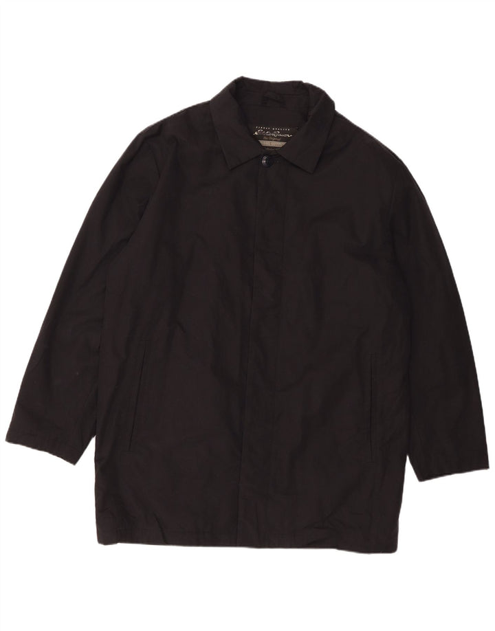 Eddie Bauer Herren Loose Fit Mantel UK 38 Mittelschwarze Baumwolle
