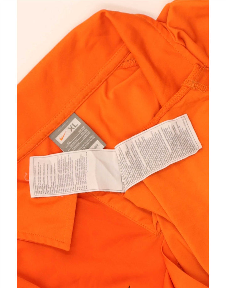 Nike Herren Poloshirt UK 45/47 XL Orange Polyester