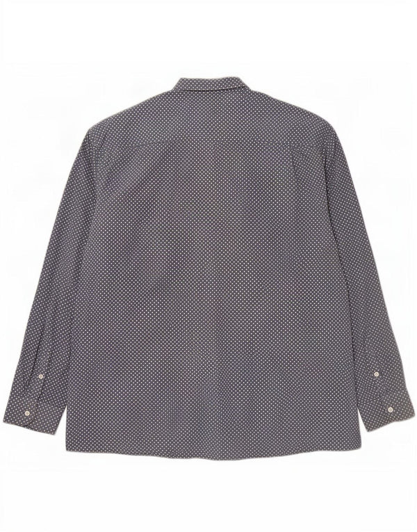 Pinguin Herrenhemd 3XL Blau gepunktet Baumwolle