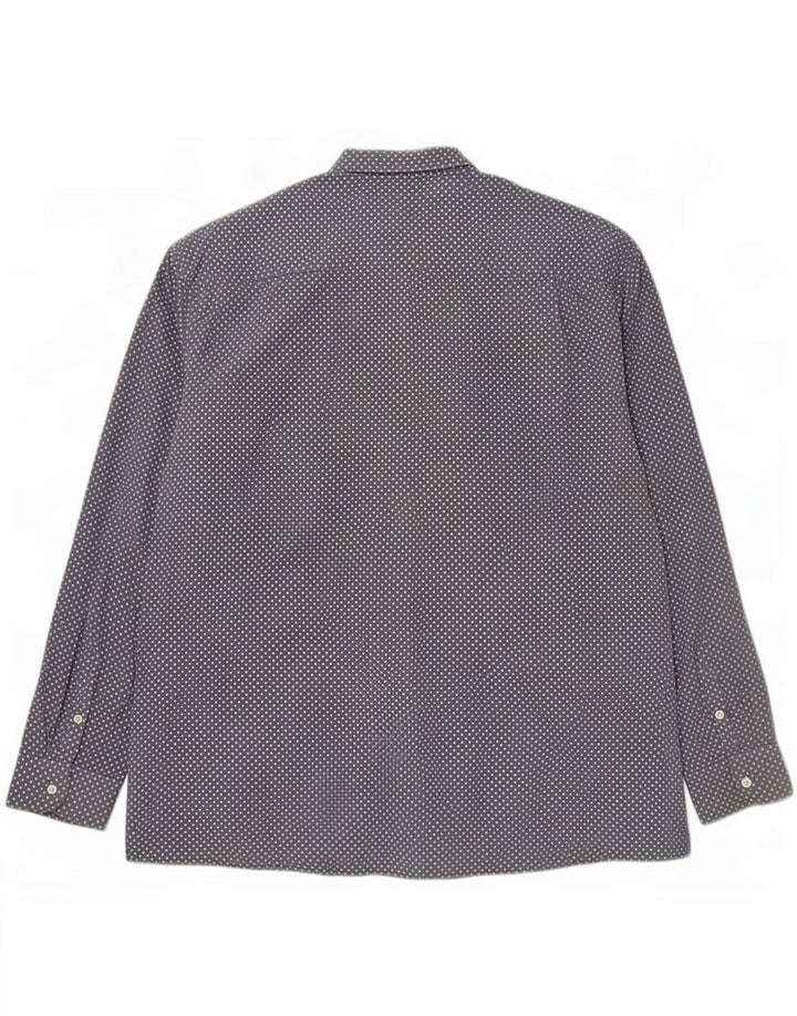 Pinguin Herrenhemd 3XL Blau gepunktet Baumwolle