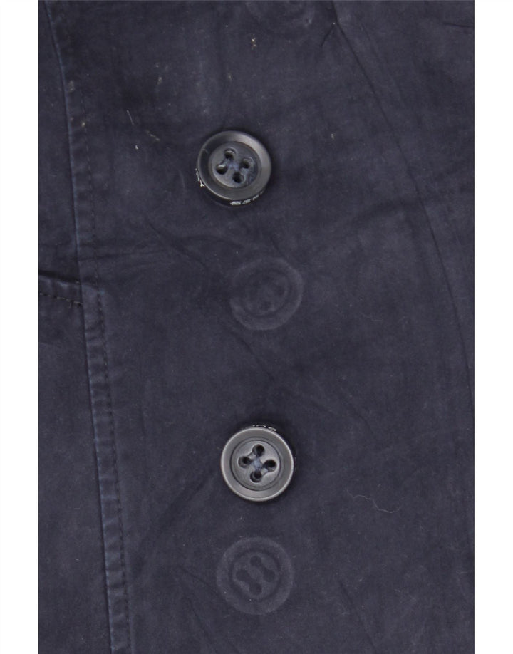 Superdry Damen Pea Coat UK 6 XS Marineblau Baumwolle