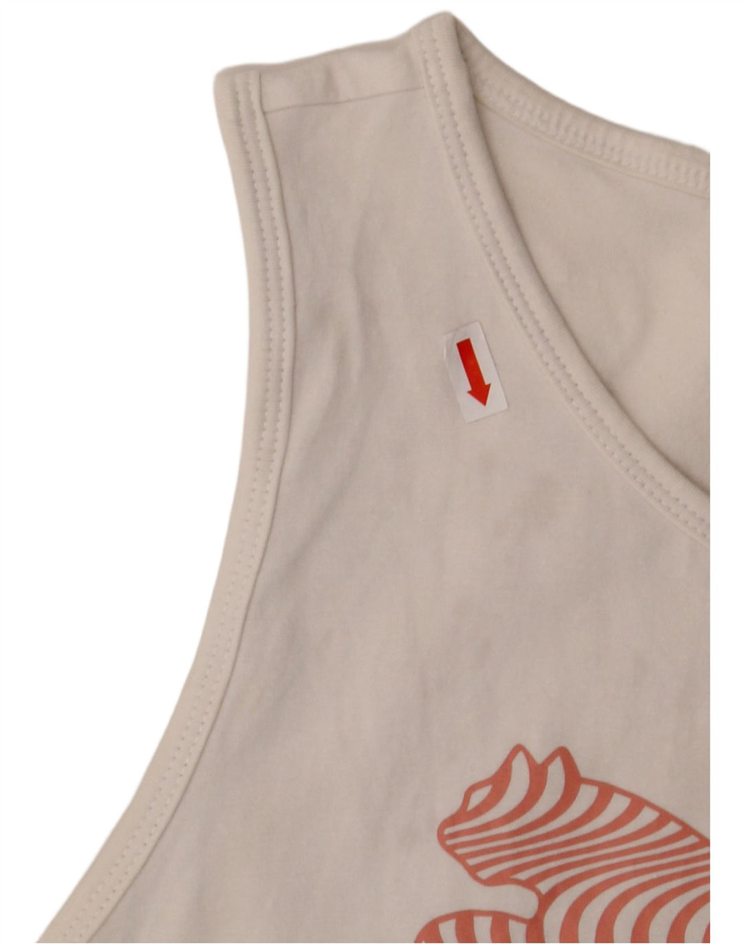 PUMA Damen Graphic Vest Top UK 18 XL Weiße Baumwolle