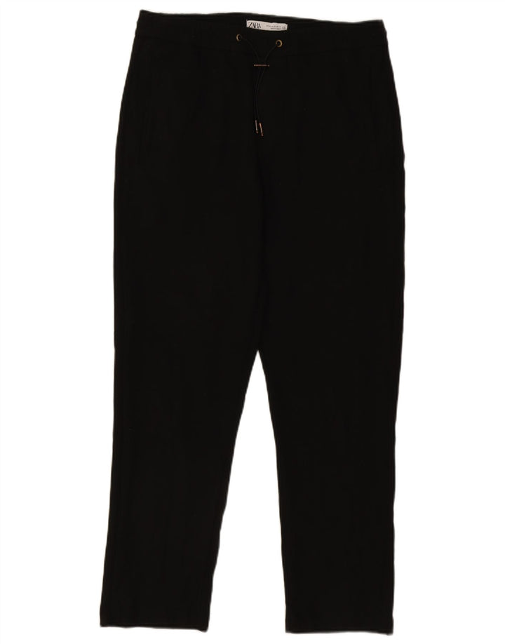 Gerade Chino-Hose für Herren von Zara, Größe M, W32, L27, Schwarz