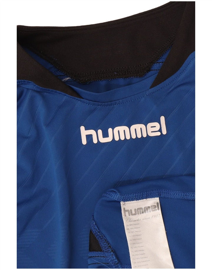 Hummel Herren Graphic Top Langarm Mittelblau Polyester Sport