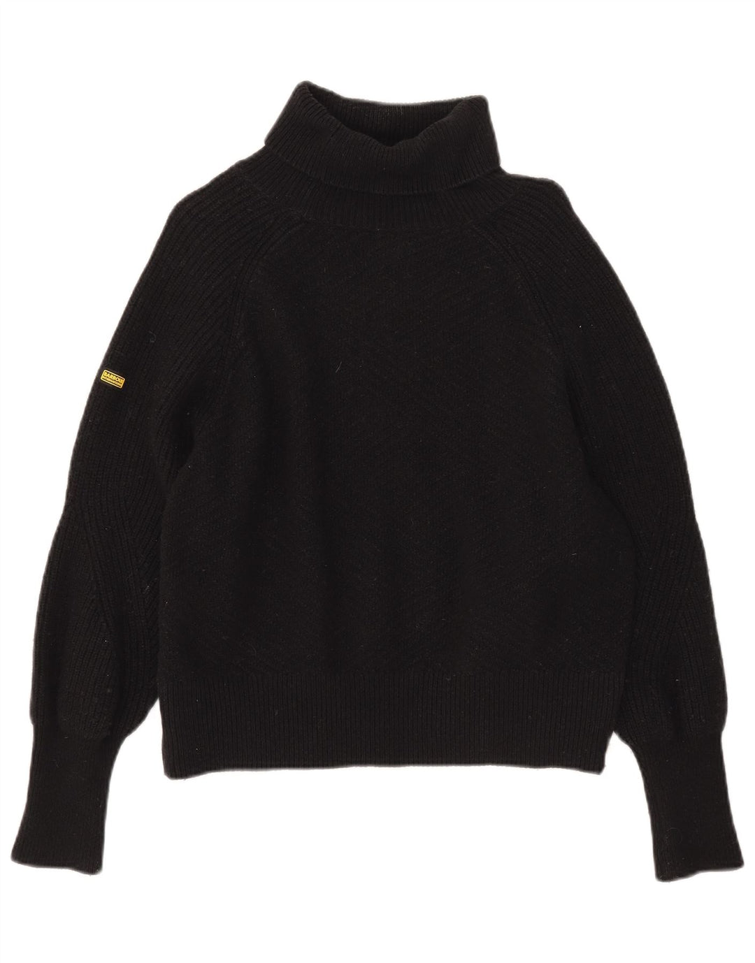 Barbour Damen-Pullover mit Rollkragen, übergroß, Gr. 10, Größe S, Schwarz, Baumwolle