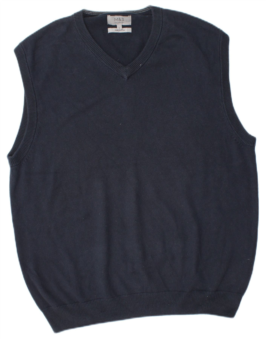 MARKS & SPENCER Herren-Weste, Tanktop, groß, marineblau, Baumwolle