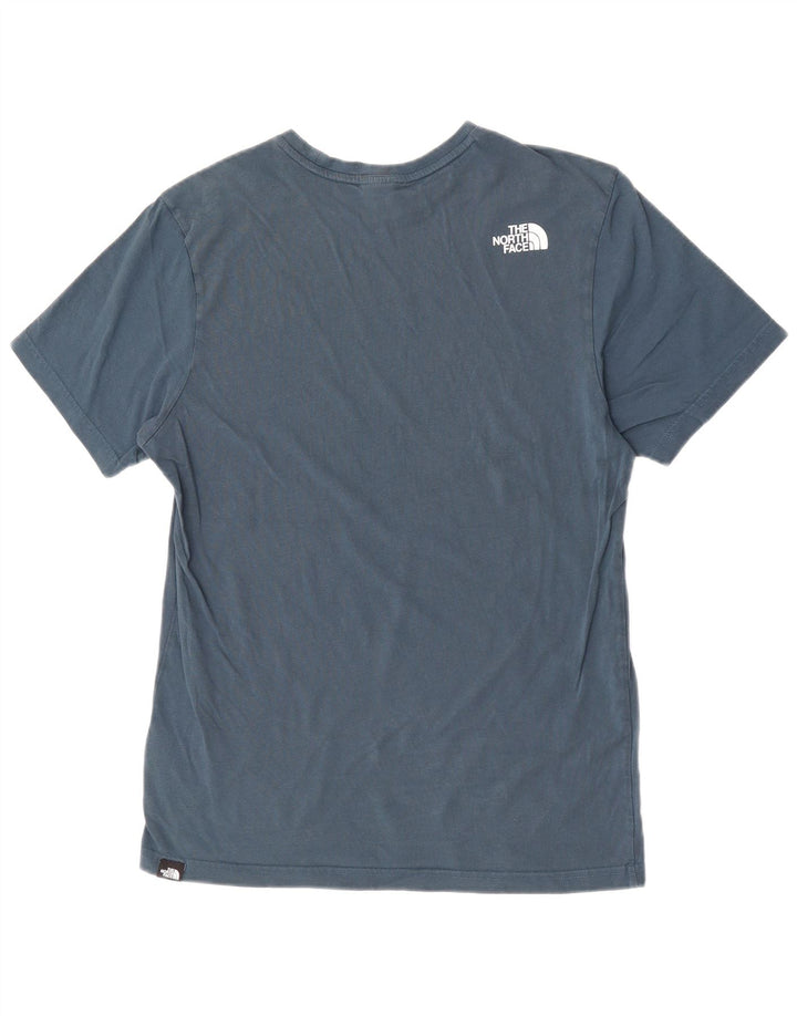 The North Face Herren-T-Shirt-Oberteil aus mittelblauer Baumwolle