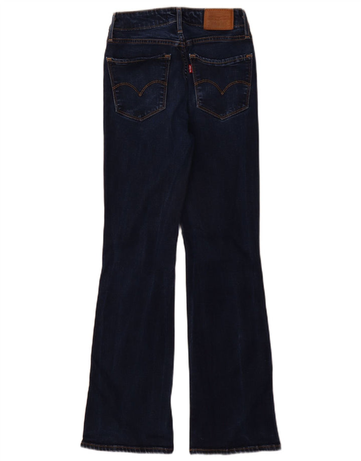 Levi's Damen 725 High Rise Bootcut Jeans W25 L30 Marineblaues Lyocell
