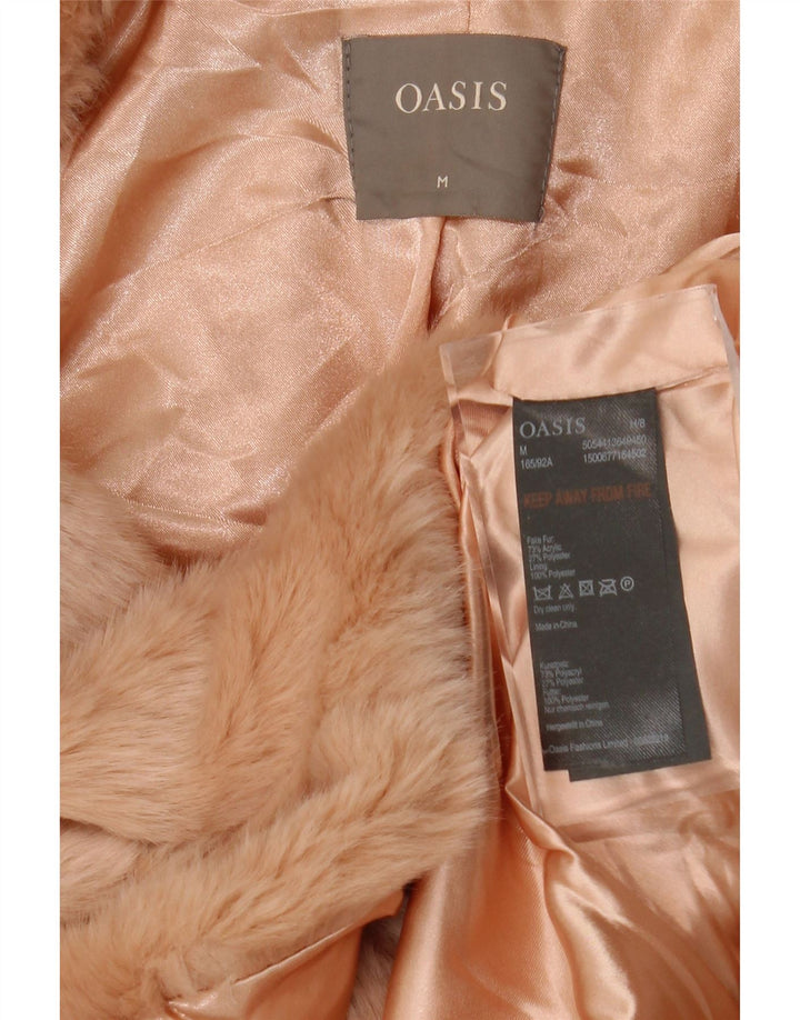 Oasis Damen Kunstpelzjacke UK 14 Mittelrosa Acryl