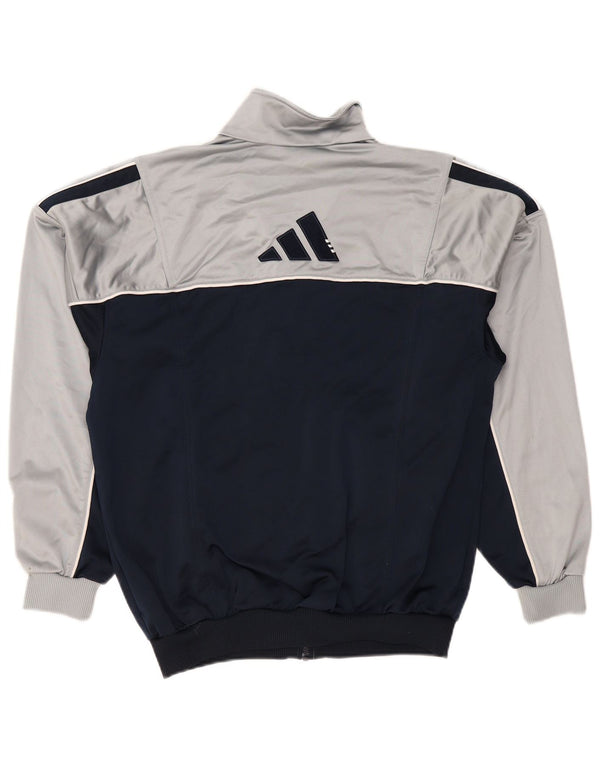 ADIDAS Herren-Trainingsanzug-Top-Jacke, UK 38/40, mittleres Marineblau, Farbblock