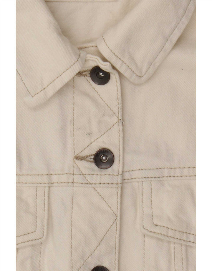 Marks & Spencer Damen Jeansjacke UK 24 4XL Off White Cotton