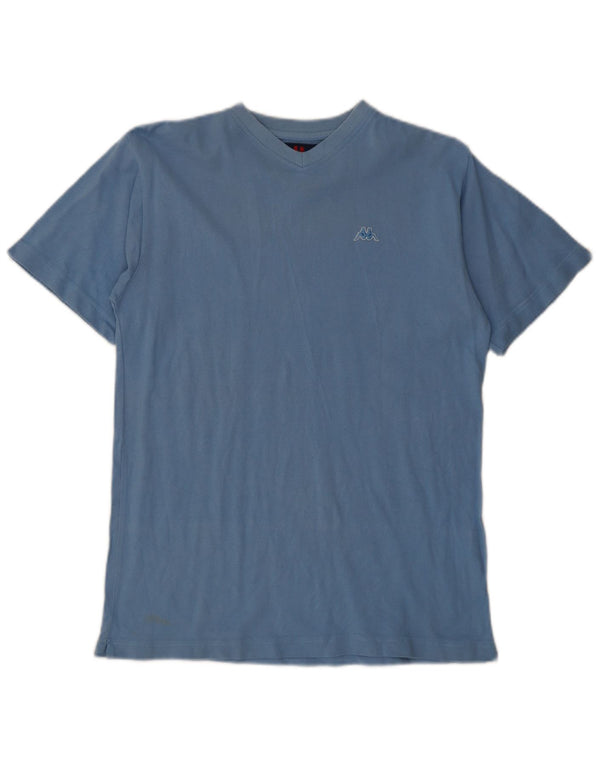 Kappa Herren T-Shirt Top Small Blau Baumwolle