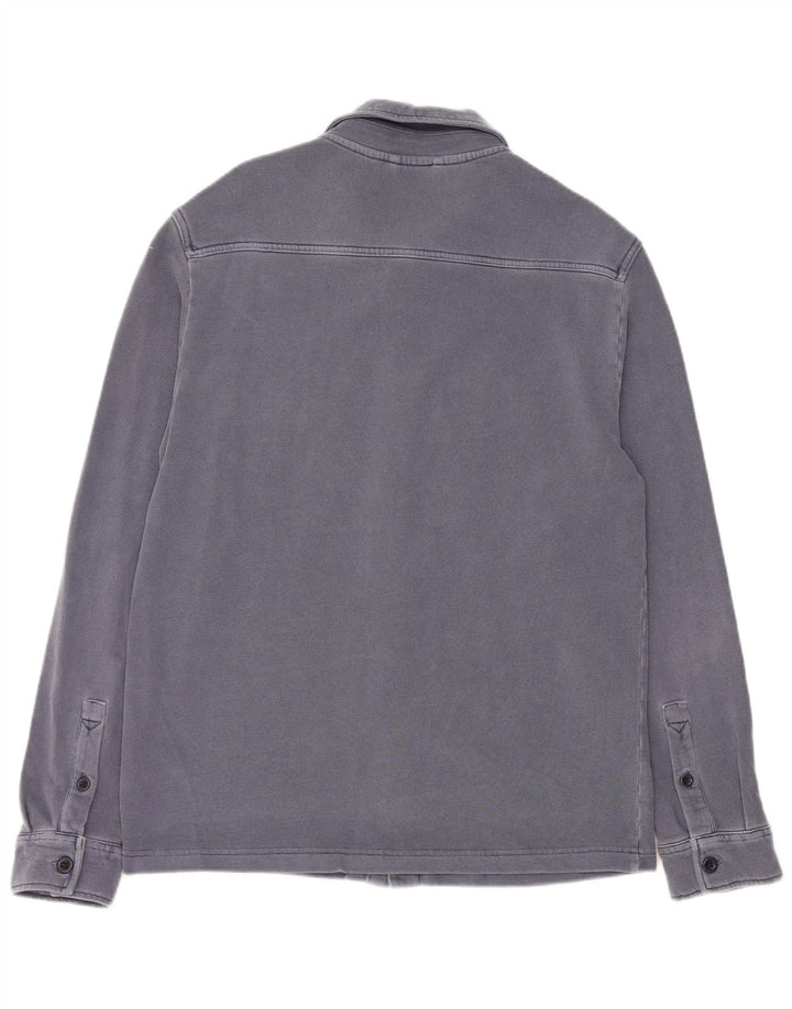 Marks & Spencer Damenhemd UK 14 Mittelblaue Baumwolle