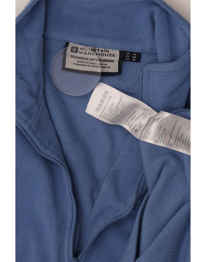 Mountain Warehouse Damen-Fleecepullover mit Reißverschluss am Hals, UK 14, Größe L, Blau, Polyester